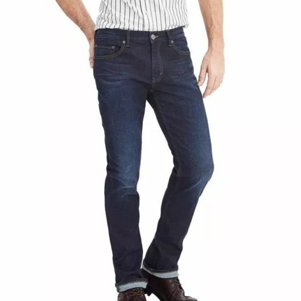 NWT Banana Republic Rapid Movment Denim Blue Jeans Prem Selvedge SLIM 32 36